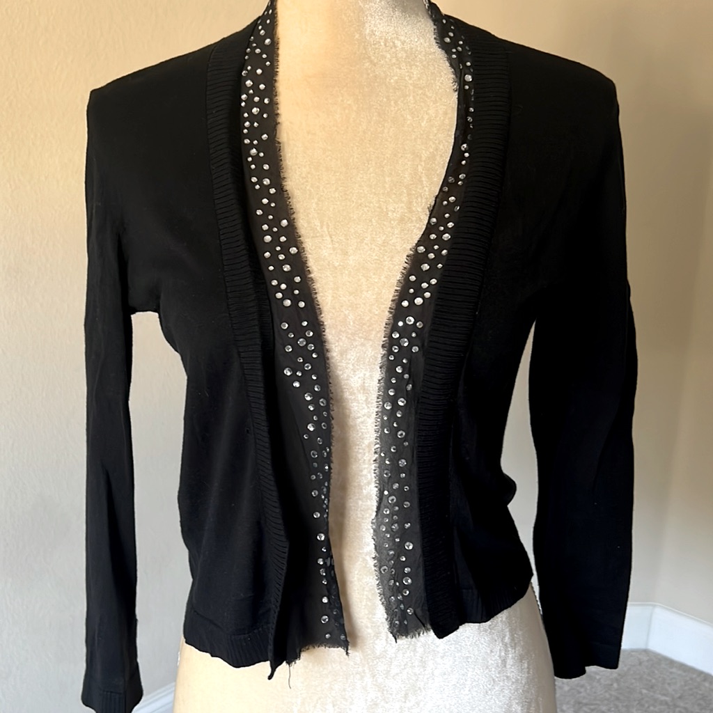 Bcbg Max Azria Sweater Jacket, Bolero Cropped, Sz S